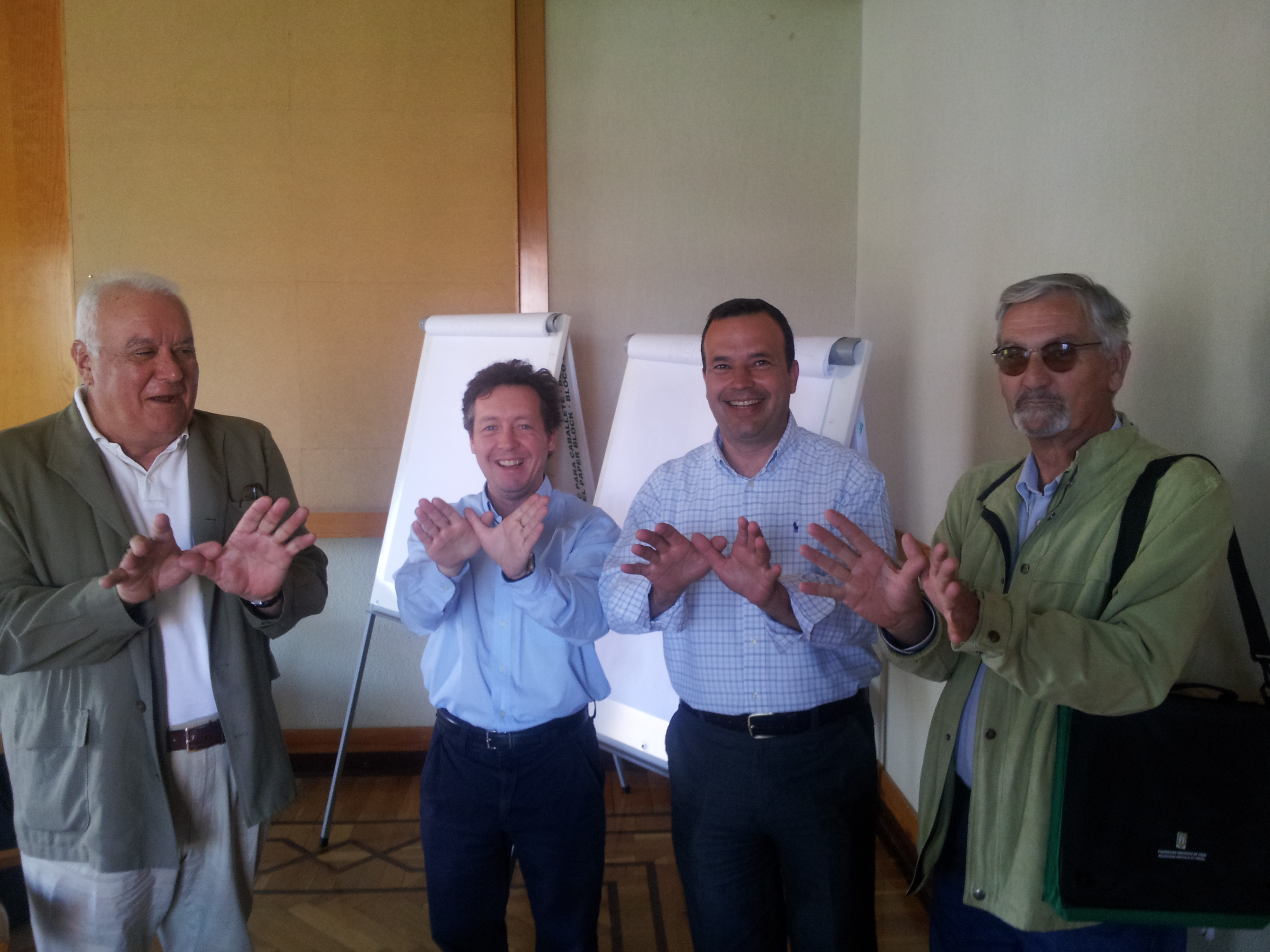 Representantes Federación Aragonesa de Caza con Luis Tirado, Delegado SEO/BirdLife en Aragón