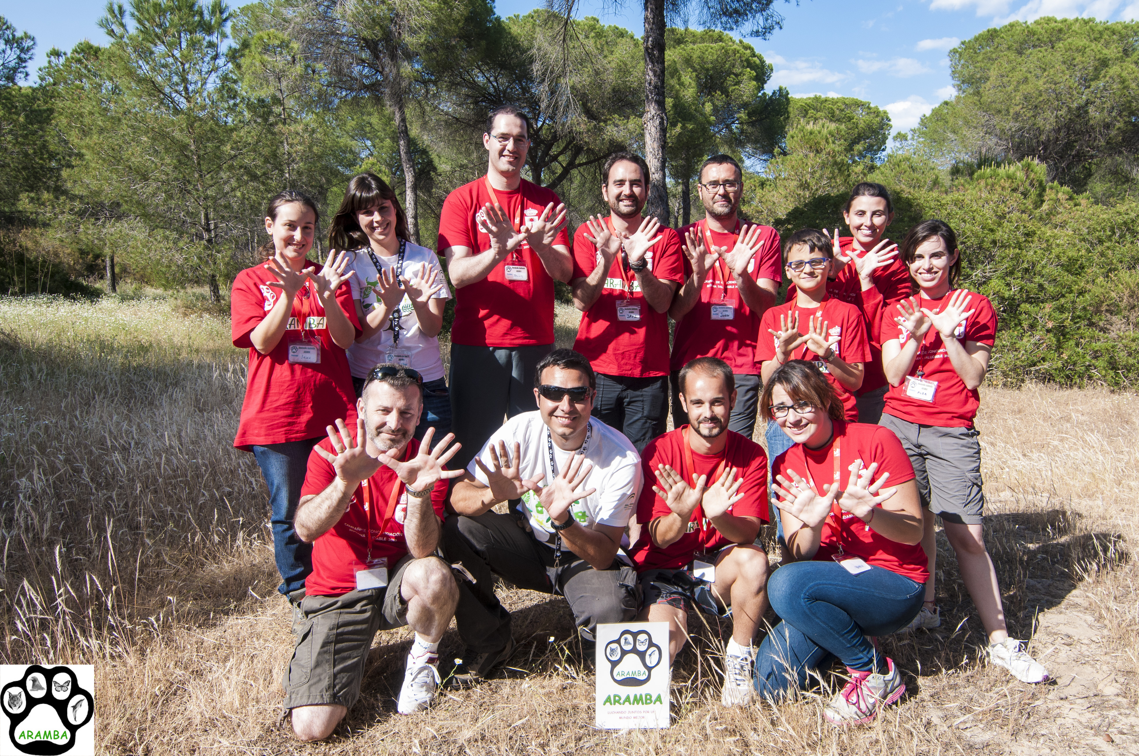 Voluntarios de Aramba en el Arroyo de la Rocina (Muestreo P. Andarríos 2014)