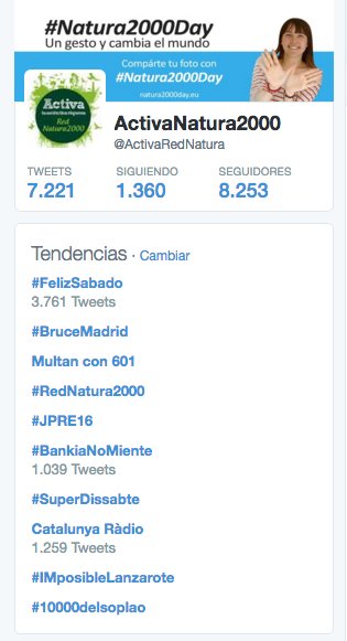 Twitter : @ActivaRedNatura (ActivaNatura2000)