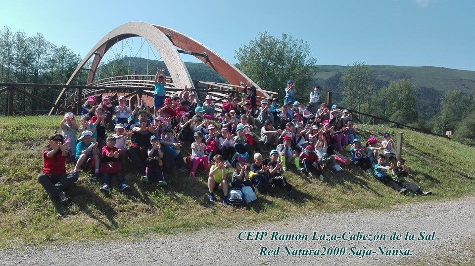 Alumnos del colegio Ramón Laza de Cabezón de la Sal, Camtabria. Red Natura2000 Saja-Nansa